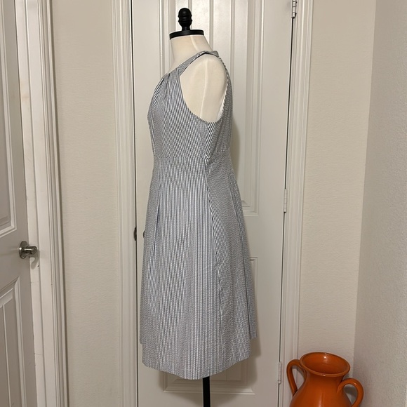 Blue & White Seersucker Dress - Picture 2 of 8